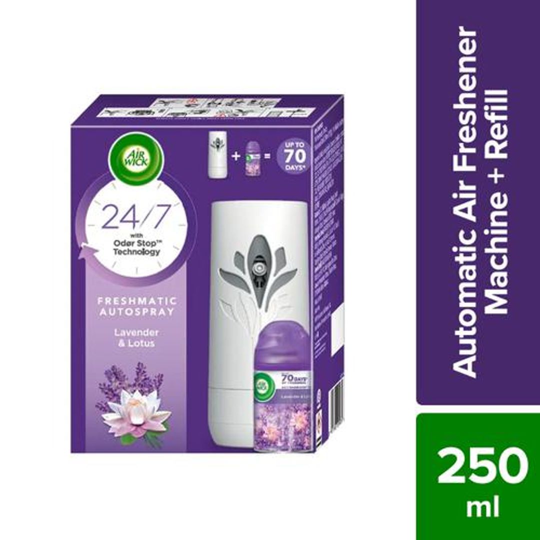 Airwick Freshmatic Automatic Air Freshener Kit, Lavender & Lotus, 250 ml 