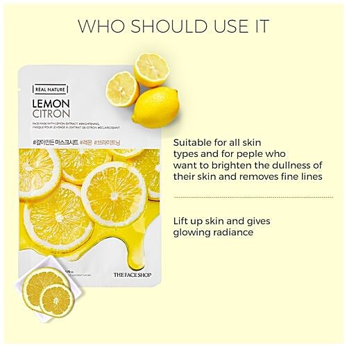 The Face Shop Real Nature Lemon Face Mask, 20 g  
