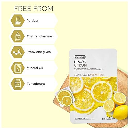 The Face Shop Real Nature Lemon Face Mask, 20 g  