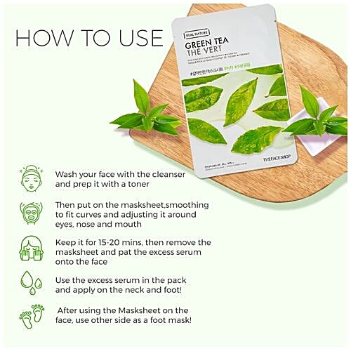 Buy The Face Shop Real Nature Green Tea Face Mask with Green Tea
