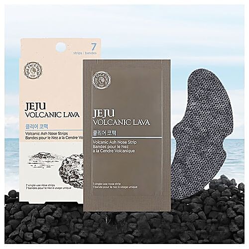 The Face Shop Jeju Volcanic Lava Volcanic Ash Nose Strip, 7 pc  