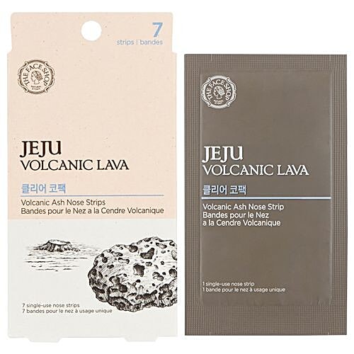 The Face Shop Jeju Volcanic Lava Volcanic Ash Nose Strip, 7 pc  