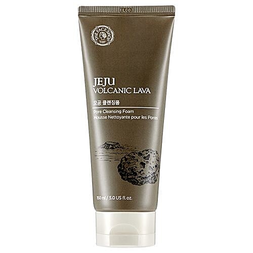The Face Shop Jeju Volcanic Lava Pore Cleansing Foam, With Mild Formula, 150 ml  With Mild Formula