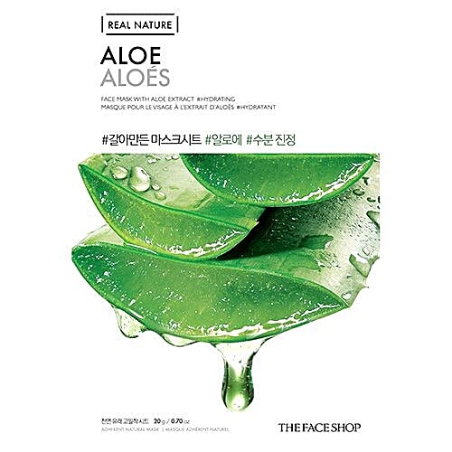 The Face Shop Real Nature Aloe Face Mask, 20 g  
