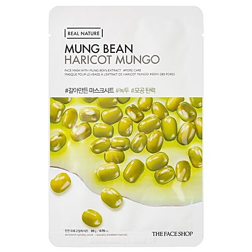 The Face Shop Real Nature Mung Bean Face Mask, 20 g