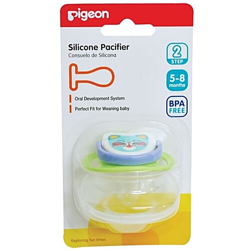 Pigeon Baby Baby Silicone Pacifier Step - Cat, 5-8 Months, 1 pc  
