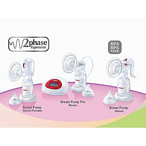 Pigeon Baby Portable 2 Phase Breast Pump Set - Multicolour, 1 pc