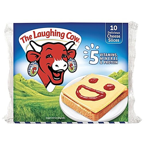 The Laughing Cow Cheese Slices, 200 g (10 Slices) 5 Vitamins, Mineral & Protein