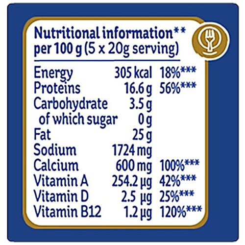 The Laughing Cow Cheese Slices, 200 g (10 Slices) 5 Vitamins, Mineral & Protein