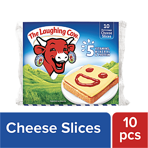 The Laughing Cow Cheese Slices, 200 g (10 Slices) 5 Vitamins, Mineral & Protein