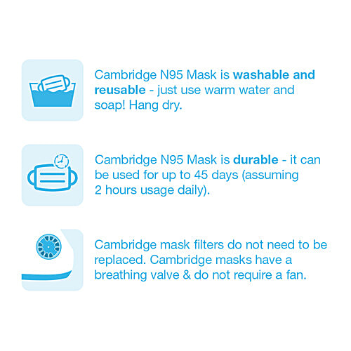 Buy Dettol Sitishield Cambridge N95 Mask Extra Large, Black Online at