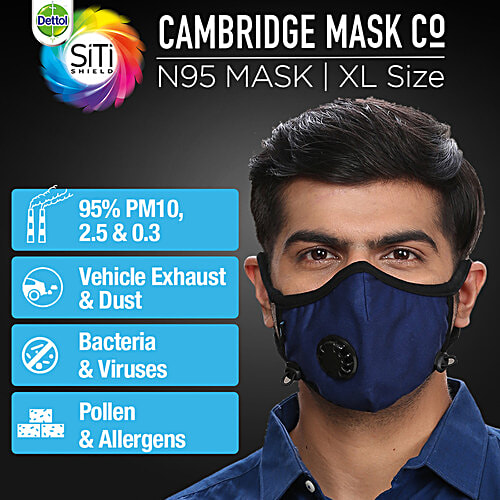 Dettol Sitishield Cambridge N95 Mask – Extra Large, Blue, 1 pc  