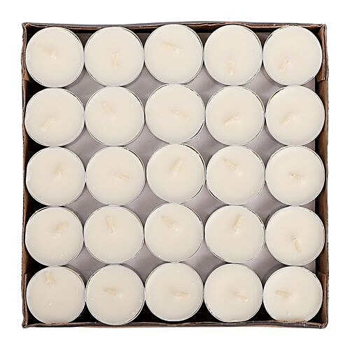 DP Candle Wax Decorative Tea Lights - White, Bb-1254, 50 pcs  