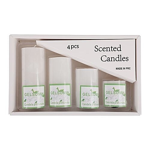 DP Decorative Wax Candles Scented - Gelsomana, Bb-1257-3 Gelsomana, 4 pcs  