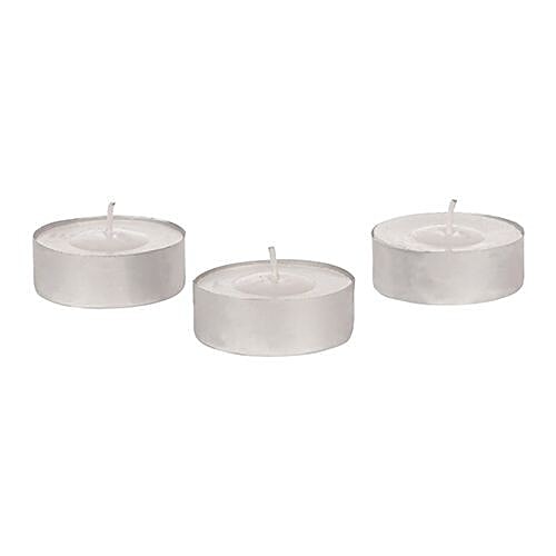 DP Candle Wax Decorative Tea Lights - Jasmine Scented, Bb-1261, White, 18 pcs  