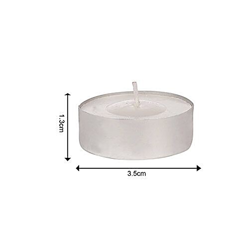 DP Candle Wax Decorative Tea Lights - Jasmine Scented, Bb-1261, White, 18 pcs  