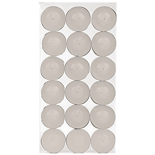 DP Candle Wax Decorative Tea Lights - Jasmine Scented, Bb-1261, White, 18 pcs  