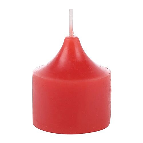 DP Decorative Wax Scented Candles & Holder - Red, BB-1263, Strawberry, 8 pcs  
