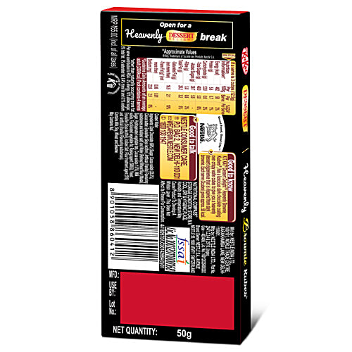 Nestle Kitkat Dessert Delight Heavenly Brownie Kubes Coated Wafer - Dark Chocolate, 50 g  