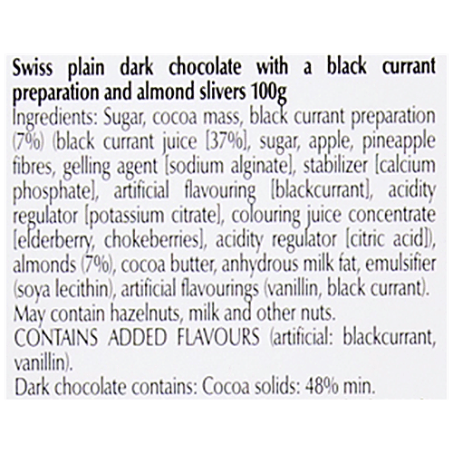 Lindt Excellence - Dark Chocolate, Blackcurrant, 100 g  