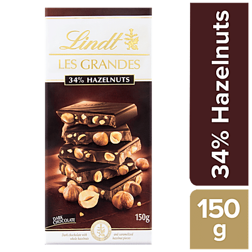 Lindt Les Grandes - Milk Chocolate, 34% Hazelnuts, 150 g  