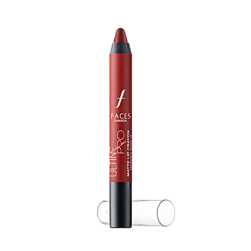 Faces Ultime Pro Matte Lip Crayon With Free Sharpener, 2.8 g Midnight Rose 12 