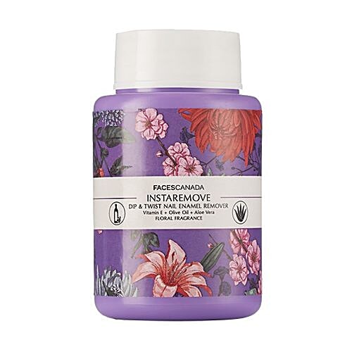 Faces Canada InstaRemove Dip & Twist Nail Enamel Remover - Vitamin E, Olive Oil & Aloe Vera, 80 ml Acetone-Free Formula