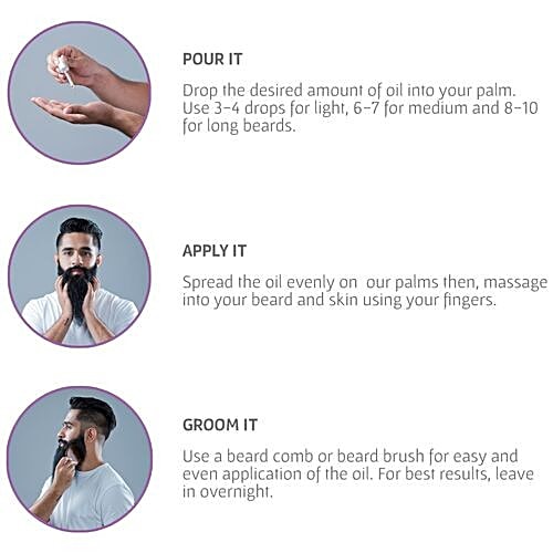 Bombay Shaving Company Beard Growth Oil Powered with Vetiver & 4 Essential Oils, 30 ml  