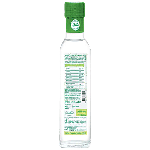 Klf  Nirmal Virgin Coconut Oil - Narrow Neck, 250 ml  Zero Cholesterol, Zero Trans Fat