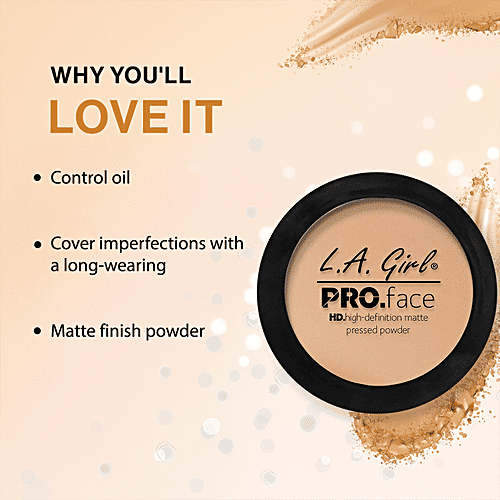 LA girl HD PRO Face Pressed Powder, 7 g Nude Beige 