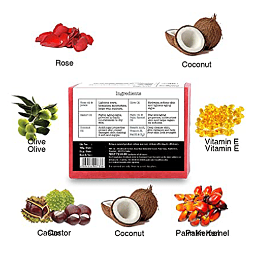 Soulflower Sweet Rose Anti-Aging Handmade Soap, Paraben Free Vegan Soap For Men & Women, 150 g  