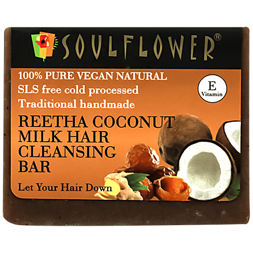 Buy Soulflower Soulflower Shampoo Bar Reetha Coconut Milk, Online at