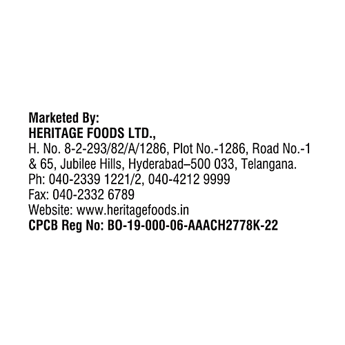 Heritage Sampurna Cow Milk, 500 ml Pouch Pasteurised Homogenised Milk