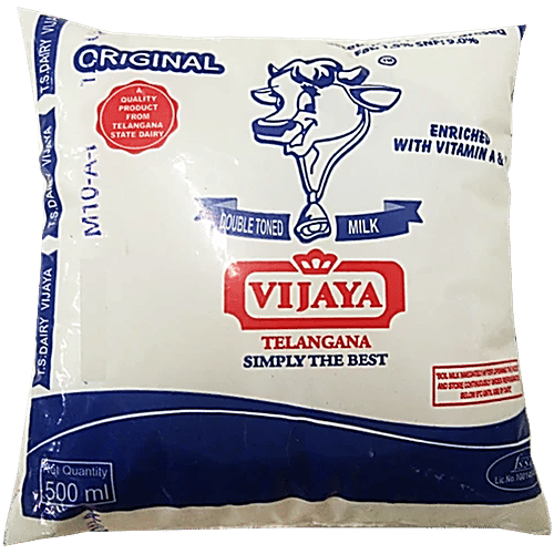Buy Vijaya Double Toned Milk Online at Best Price of Rs null bigbasket