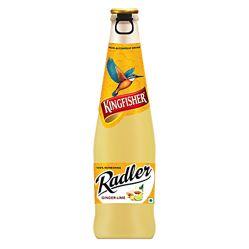 Kingfisher Radler - Non Alcoholic Malt Drink, Ginger & Lime, 300 ml Glass Bottle 