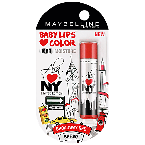 Maybelline New York Baby Lips Colour - Alia Loves New York, 4 g Broadway Red 