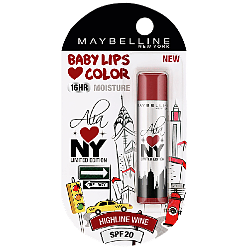 Maybelline New York Baby Lips Color - Alia Loves New York, 4 g Highline Wine 