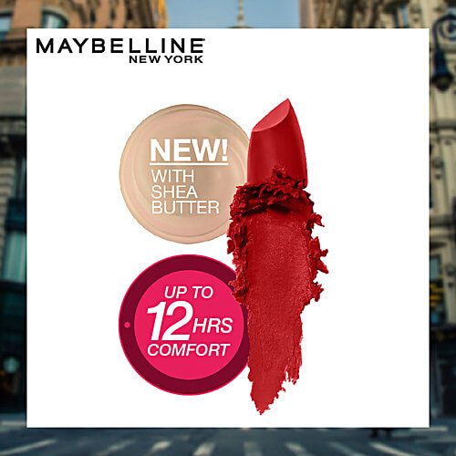 Maybelline New York Colour Sensational Creamy Matte Lipstick, 3.9 g 634 Bold Crimson 