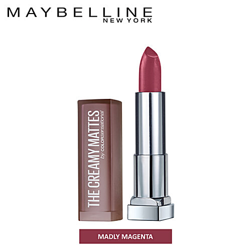 Maybelline New York Color Sensational Creamy Matte Lipstick, 3.9 g 638 Madly Magenta