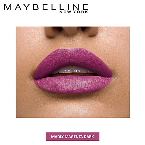Maybelline New York Color Sensational Creamy Matte Lipstick, 3.9 g 638 Madly Magenta