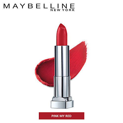 Maybelline New York Color Sensational Creamy Matte Lipstick, 3.9 g 641 Pink My Red 