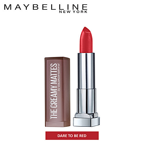 Maybelline New York Color Sensational Creamy Matte Lipstick, 3.9 g 647 Dare To Be Red