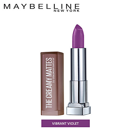 Maybelline New York Color Sensational Creamy Matte Lipstick, 3.9 g 681 Vibrant Violet 