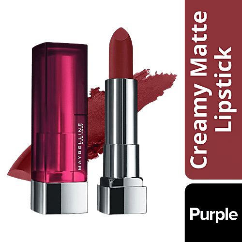 Maybelline New York Color Sensational Creamy Matte Lipstick, 3.9 g 696 Burgundy Blush