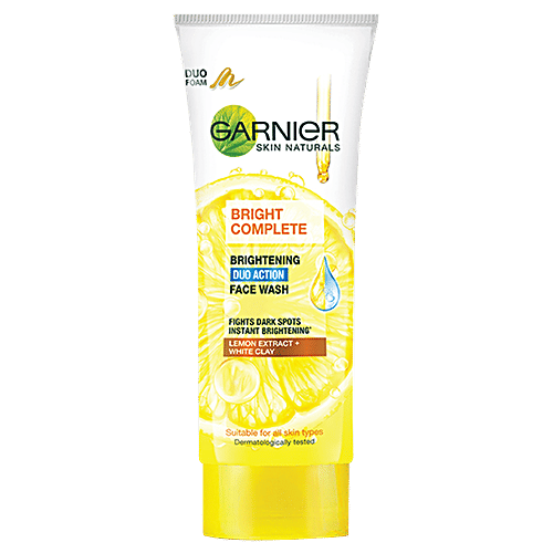 Buy Garnier Bright Complete Duo Action Face Wash Fights Dark Spots