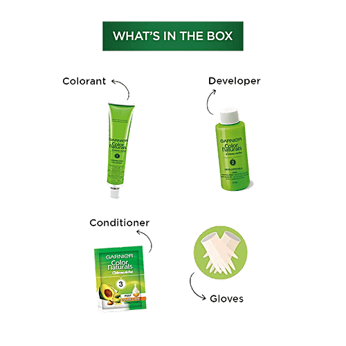 Garnier Color Naturals Creme Riche Hair Colour, 70 ml + 60 g 1 Natural Black 