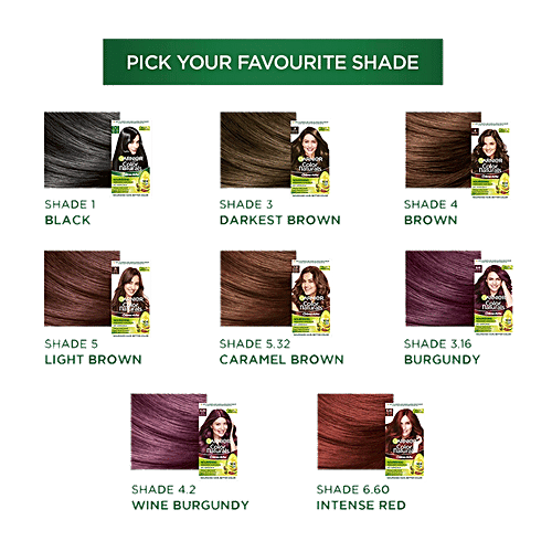Garnier Color Naturals Creme Riche Hair Colour, 70 ml + 60 g 3 Darkest Brown 