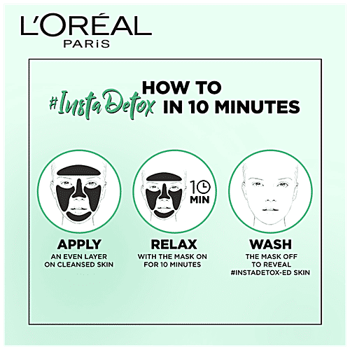 Loreal Paris Pure Clay Clay Mask, Detoxify with Charcoal, 50 ml  