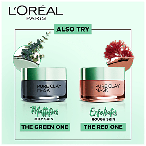 Loreal Paris Pure Clay Clay Mask, Detoxify with Charcoal, 50 ml  