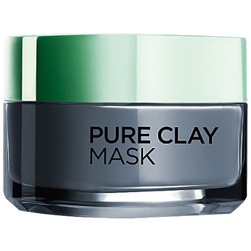 Loreal Paris Pure Clay Clay Mask, Detoxify with Charcoal, 50 ml  